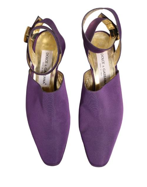 Dolce & Gabbana Suede Platform Heel — Purple