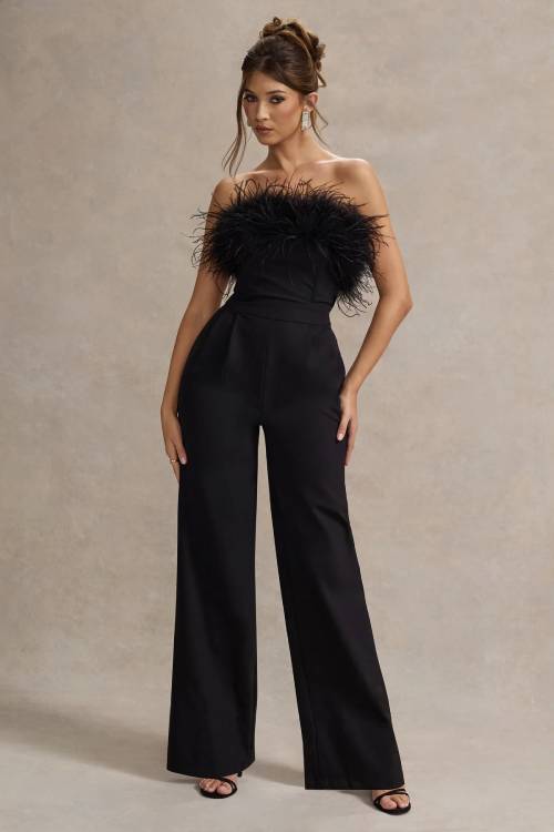 Feather Wide Leg Jumpsuit — Bold and Brilliant