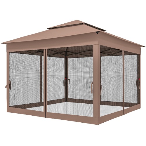OUTSUNNY Outdoor Patio Pop Up Canopy Gazebo Shelter