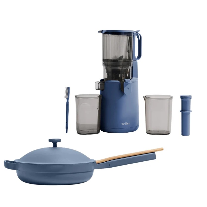 Our Place Kitchen Essentials Pan and Juicer Duo - Blue Salt
