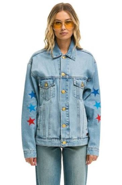 Vintage Patch Crop Denim Jacket Super Light | Aviator Nation