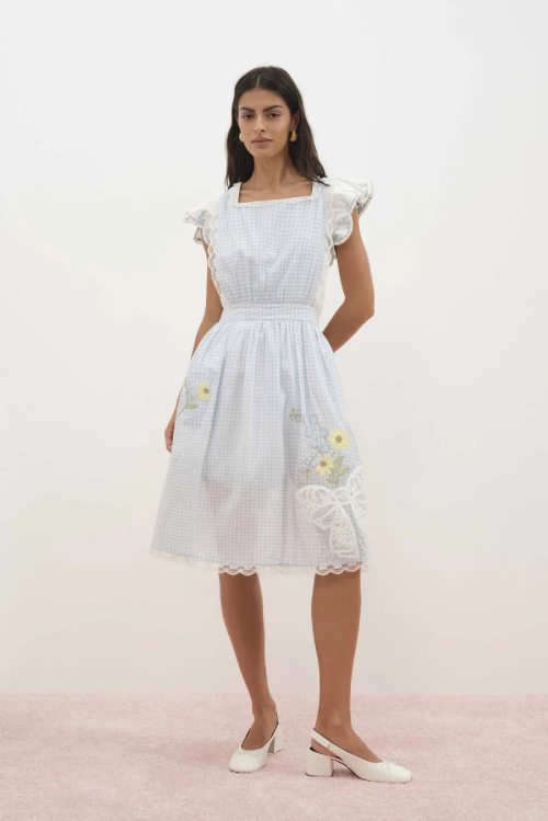 Bluebell Gingham Apron
