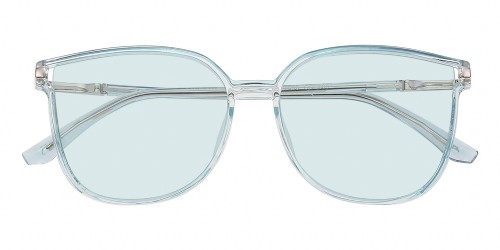 Cat Eye Pastel Blue Sunglasses with 20% Mint Tinted Lenses - SUP2009