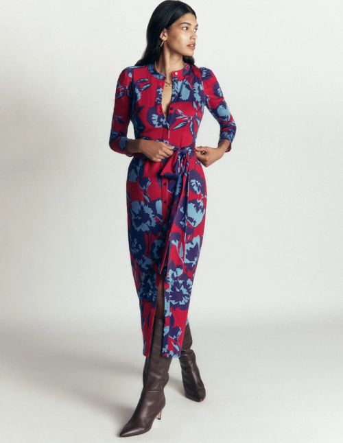 Honor Column Jersey Midi Dress