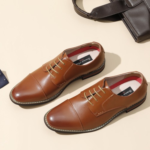 Men's Classic Cap-Toe Formal Oxford Shoes