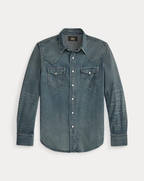 Slim Fit Denim Western Shirt

