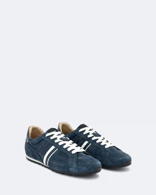 LIAM LEATHER AND SUEDE LOW-TOP SNEAKERS
